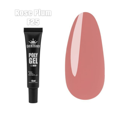 Полігель (15 мл.) Designer F25 Rose Plum