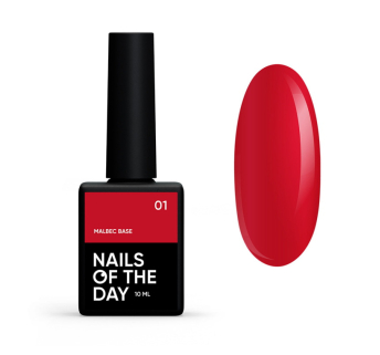 База Nails Of The Day Malbec Base 01. глибокий червоний. 10 мл (4825547652330)