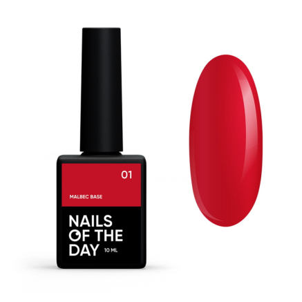 База Nails Of The Day Malbec Base 01. глибокий червоний. 10 мл (4825547652330)