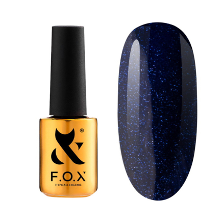Гель-лак F.O.X Party 013 фіолетово-синій з блискітками. 7 мл (2100994298037)