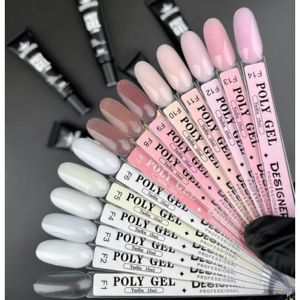 Полігель (15 мл.) Designer F12 Coft pink