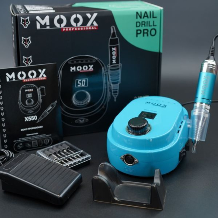 Фрезер Мокс X550 (Light Blue) на 50 000 об/хв. та 70W. для манікюру та педикюру