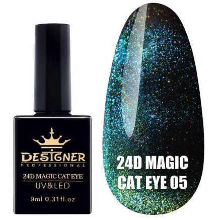 Гель-лак 24D Magic Cat Eye №05, 9 мл., Designer (Котяче око)