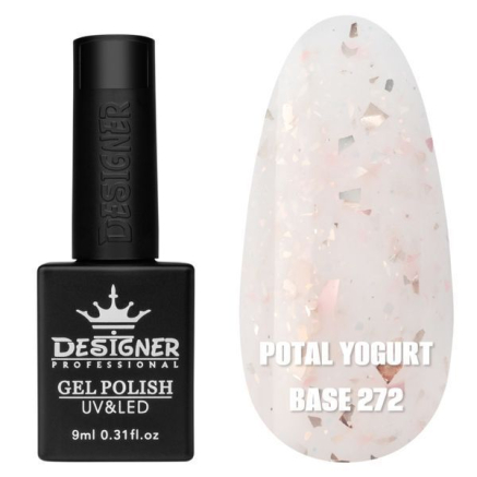 Кольорова база Potal yogurt base 272 Designer (9 мл.) - з кольоровою поталлю