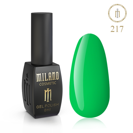 Гель лак MILANO 8 мл № 217 (Зелений спалах)