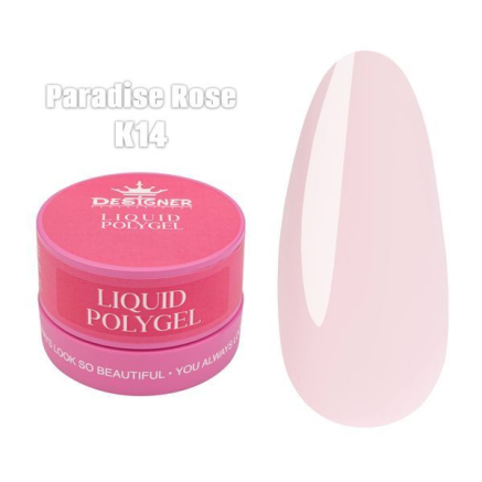 Рідкий полігель (30 мл., в банці) Designer К14 Paradise Rose