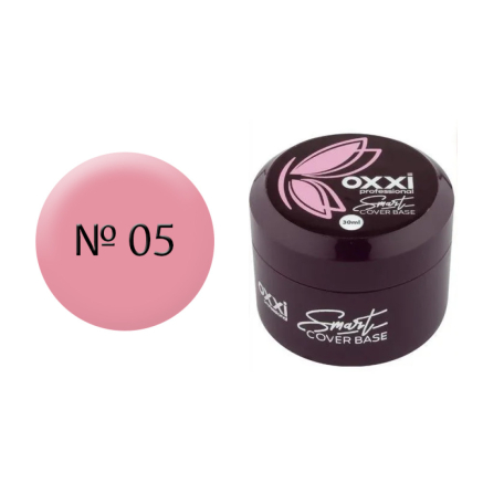 База камуфлирующая для гель-лака Oxxi Professional Smart Cover Base Coat 005 в баночке розовый 30 мл (2100994211487)