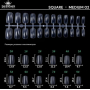 Fast gel tips №2 (Square, medium size) - Гелеві типси Designer
