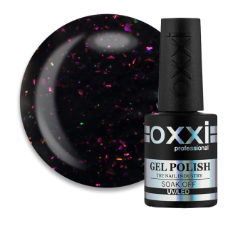 База камуфлююча для гель-лаку Oxxi Professional Sharm Cover Base Coat 006 чорний з персиковими. рожевими та бузковими шимерами. 10 (2100994298822)