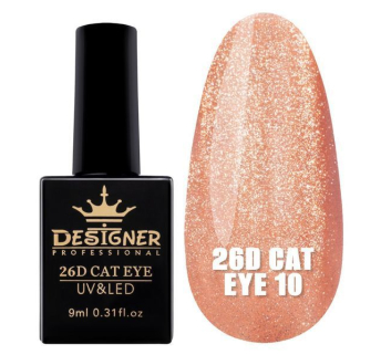 Гель-лак 26D Cat Eye №10, 9 мл., Designer (Котяче око)
