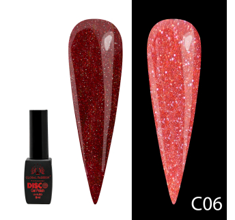 Гель лак Disco Gel Polish, Global Fashion, светоотражающий, 8 мл C06
