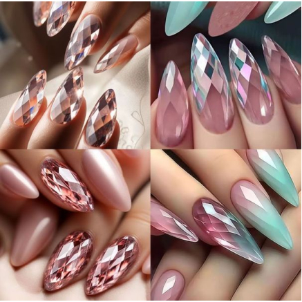 Diamond Mix Fast Gel Tips (DX2) - тіпси гелеві Designer 7 форм, 336 шт/уп