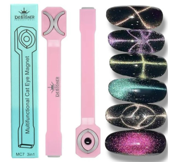 Багатофункціональний магніт 3в1 - Pink (Рожевий) Designer для гель-лаку 'Котяче око' МС7