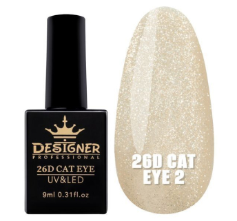 Гель-лак 26D Cat Eye №2, 9 мл., Designer (Котяче око)