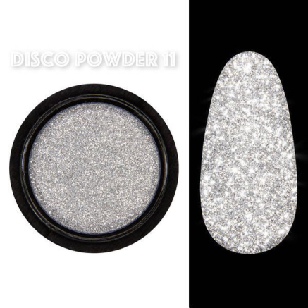 Disco powder №11 - Світловідбивна втирка Designer - Срібна