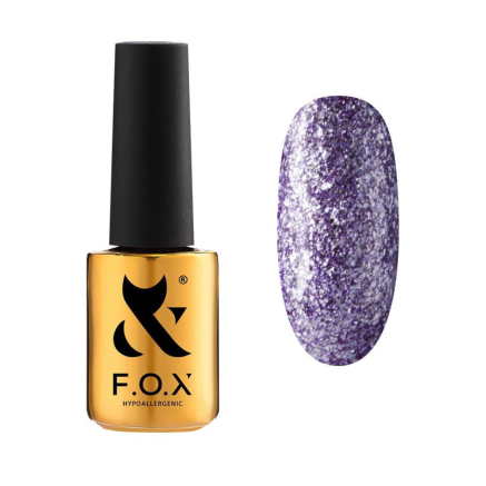 Гель-лак F.O.X Brilliance 015 мягкий фиолетовый со слюдой. 7 мл (2100994263639)