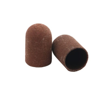 Ковпачки абразиву для педикюру, 16*25 мм #180, brown, 1 шт.