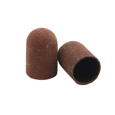 Ковпачки абразиву для педикюру, 16*25 мм #180, brown, 1 шт.