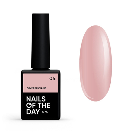 База камуфлирующая Nails Of The Day Cover Base Nude 04. светлый розово-персиковый. 10 мл (4825547639706)