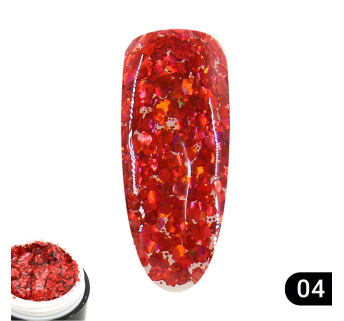 Глиттер гель Global Fashion 5 гр, Glitter gel 04