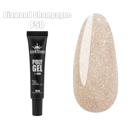 Полігель (15 мл.) Designer F50 Diamond Shampagne
