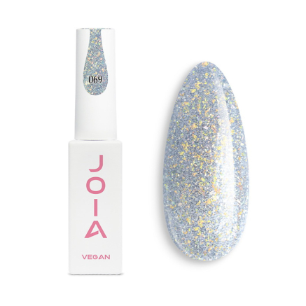 Гель-лак JOIA vegan 069 світловідбиваючий сріблястий з шимерами 6 мл (4820259340933)