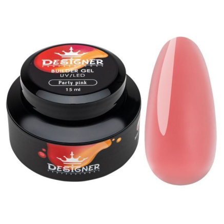 Strong Builder Gel 15 мл., Designer (Моделюючий гель), Party Pink №6