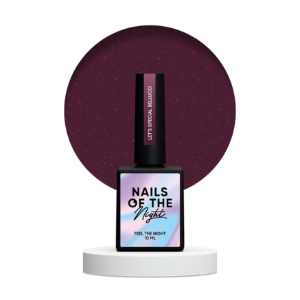 Гель-лак Nails Of The Night Lets Special Red Collection Bellucci бордовий світловідбиваючий. 10 мл (4829183401000)