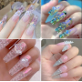 Crystal Fast Gel Tips (Stiletto Medium TS1) - типси гелеві з шипами Designer 120 шт/уп