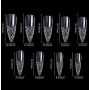 Crystal Fast Gel Tips (Stiletto Medium TS1) - типси гелеві з шипами Designer 120 шт/уп