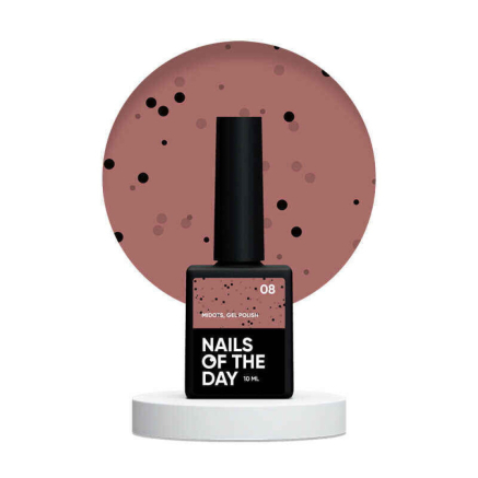 Гель-лак Nails Of The Day MIDots 08. кирпичный с черными точками. 10 мл (4821550597606)