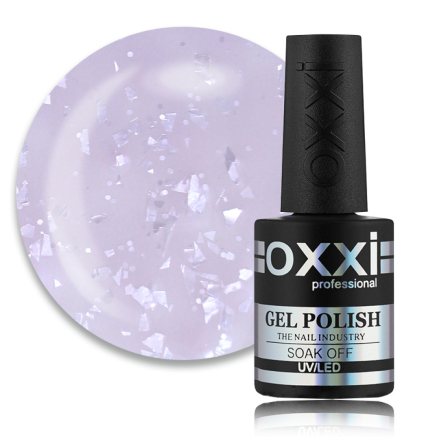 База цветная Oxxi Professional Rafinad Base 003. бледный сиреневый с хлопьями потали и блестками. 10 мл (2100994269105)