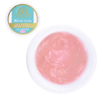 Моделюючий гель желе високої в'язкості, прозоро-рожевий, Global Fashion 15 г, Color Pink