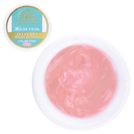 Моделюючий гель желе високої в'язкості, прозоро-рожевий, Global Fashion 15 г, Color Pink