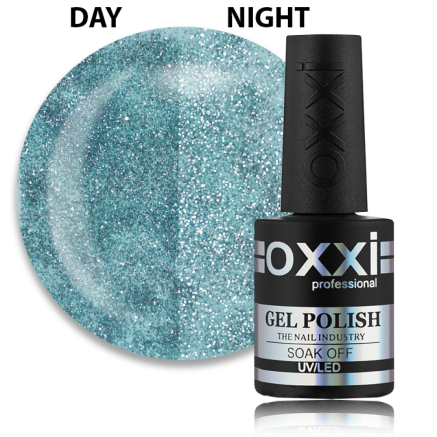 Гель-лак Oxxi Professional Disco Boom 005 бирюзово-зеленый светоотражающи 10 мл (2100994276028)