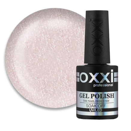 База камуфлирующая для гель-лака Oxxi Professional Cover Base Coat 008 светло-розовый с нежными серебристыми шиммерами. 10 мл (2000994190624)