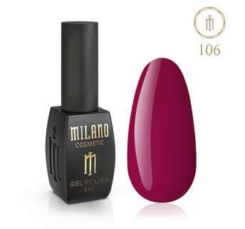 Гель лак MILANO 8 мл № 106 (Малиново-красный)