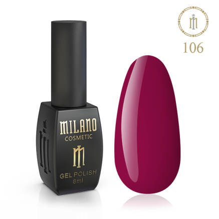 Гель лак MILANO 8 мл № 106 (Малиново-красный)