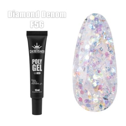 Полігель (15 мл.) Designer F56 Diamond Denom