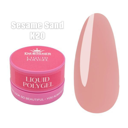 Рідкий полігель (30 мл., в банці) Designer К20 Sesame Sand