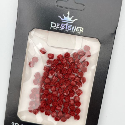 3D декор для об'ємного дизайну нігтів 'Червоні троянди' Designer - C8