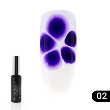 Гель лак Flowers Global Fashion, з ефектом розтікання (по мокрому), 8 мл 02