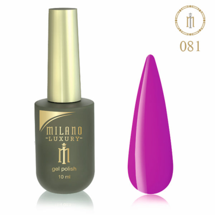 Гель лак MILANO LUXURY 10 мл № 081 (Экстравагантный розовый)