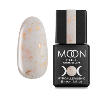 База камуфлююча для гель-лаку Moon Full Rubber Base 01. молочний. з поталлю. 8 мл (5908254192685)