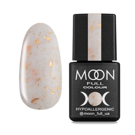 База камуфлююча для гель-лаку Moon Full Rubber Base 01. молочний. з поталлю. 8 мл (5908254192685)