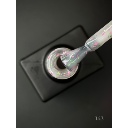 Базове покриття Smoothie Base 143 Designer (9 мл) - з дрібними шматочками фольги