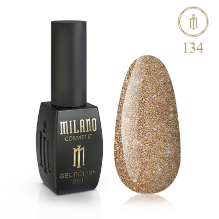 Гель лак MILANO 8 мл № 134 (Шиммер медь)
