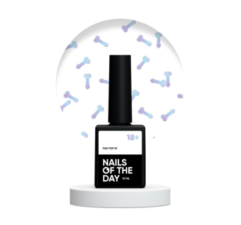 Топ для гель-лака без липкого слоя Nails Of The Day Fun! Top 01 с голографическим арт-декором 10 мл (4821061578002)