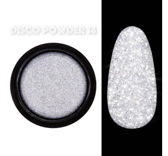 Disco powder №14 - Світловідбивна втирка Designer - Біла