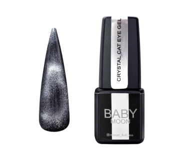Гель-лак Baby Moon Crystal Cat Eye серебряный кристалл 6 мл (5905123021138)